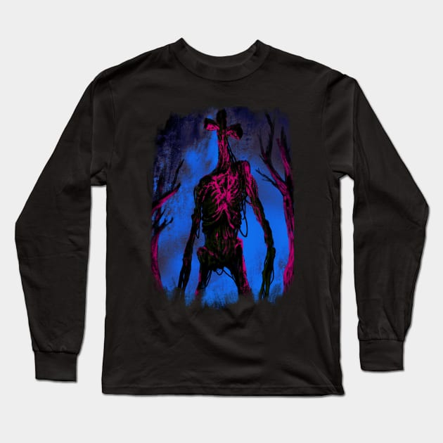 Siren Head Long Sleeve T-Shirt by SlimySwampGhost